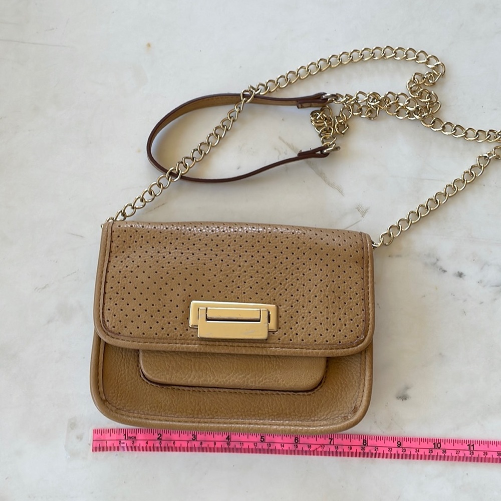 Neiman Marcus crossbody w gold accents